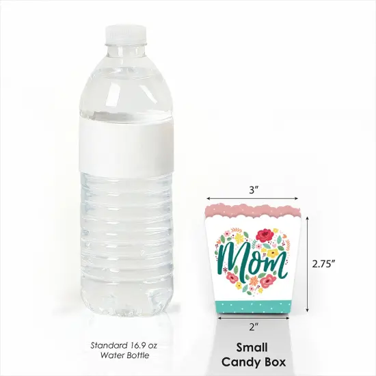 Big Dot of Happiness Colorful Floral Happy Mother's Day - Party Mini Favor Boxes - We Love Mom Party Treat Candy Boxes - Set of 12 {4}