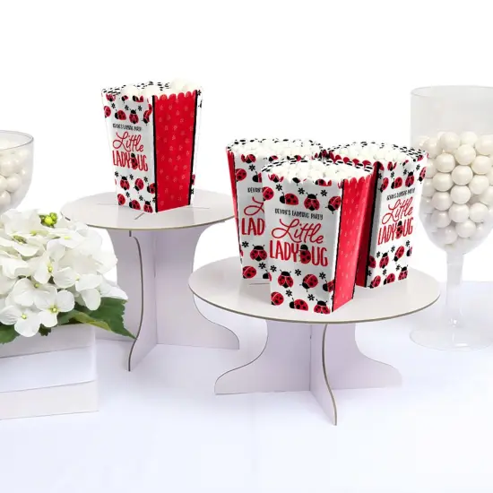 Big Dot of Happiness Happy Little Ladybug - Baby Shower or Birthday Party Favor Popcorn Treat Boxes - Set of 12 {4}