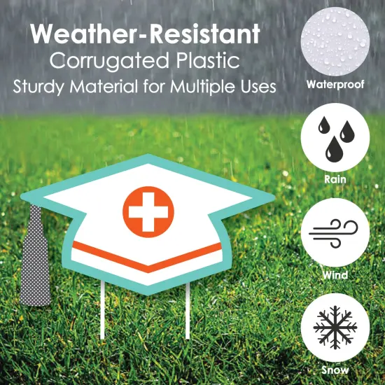 Big Dot of Happiness Medical School Grad Doctor Outdoor Decorations - Graduation Yard Signs - Set of 8 {4}