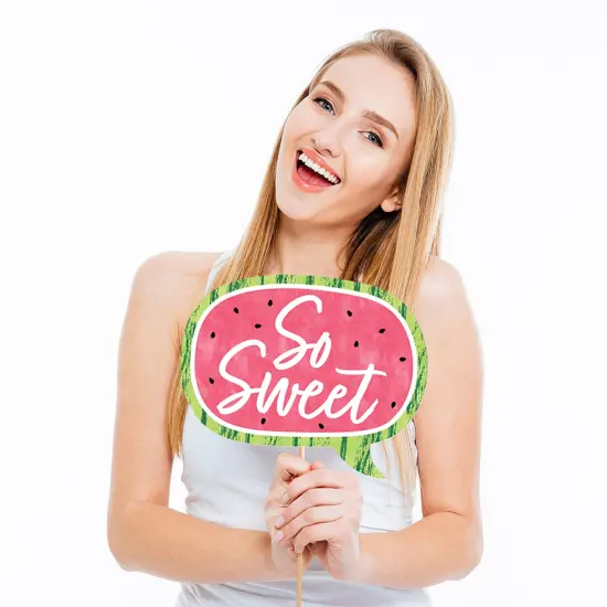 Big Dot of Happiness Sweet Watermelon - Fruit Party Photo Booth Props Kit - 20 Count {4}