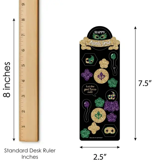 Big Dot of Happiness Mardi Gras - Masquerade Party Favor Kids Stickers - 16 Sheets - 256 Stickers {4}