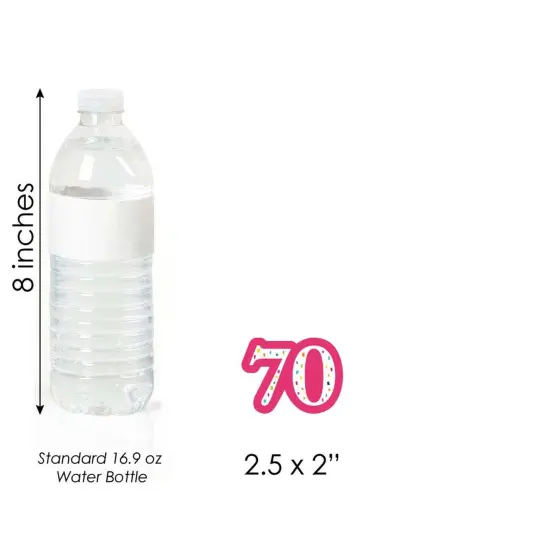 Big Dot of Happiness 70th Birthday - Cheerful Happy Birthday - DIY Shaped Colorful Seventieth Birthday Party Cut-Outs - 24 Count {6}