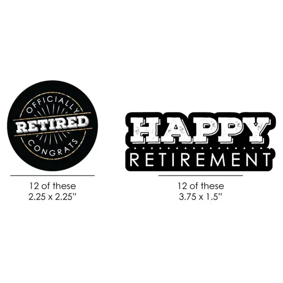 Big Dot of Happiness Happy Retirement - Paper Straw Decor - Retirement Party Striped Decorative Straws - Set of 24 {4}