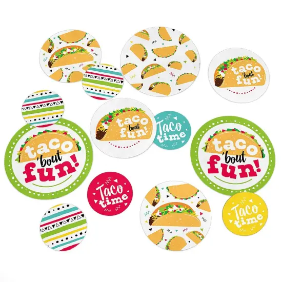 Big Dot of Happiness Taco 'Bout Fun - Fiesta Giant Circle Confetti - Party Decorations - Large Confetti 27 Count {1}