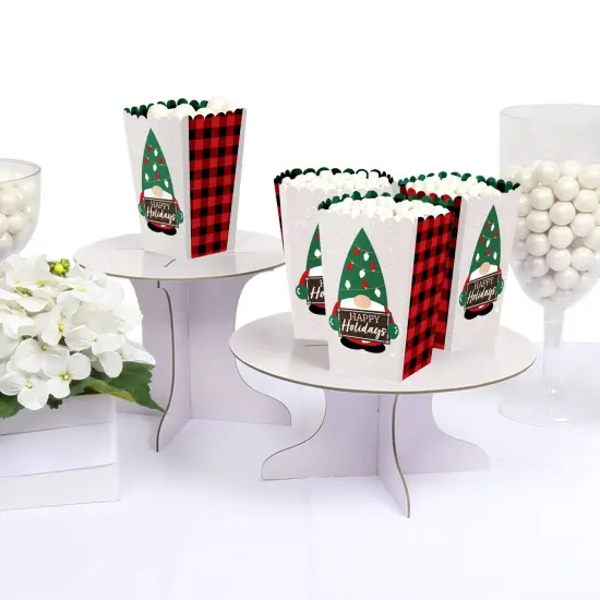 Big Dot of Happiness Red and Green Holiday Gnomes - Christmas Party Favor Popcorn Treat Boxes - Set of 12 {4}