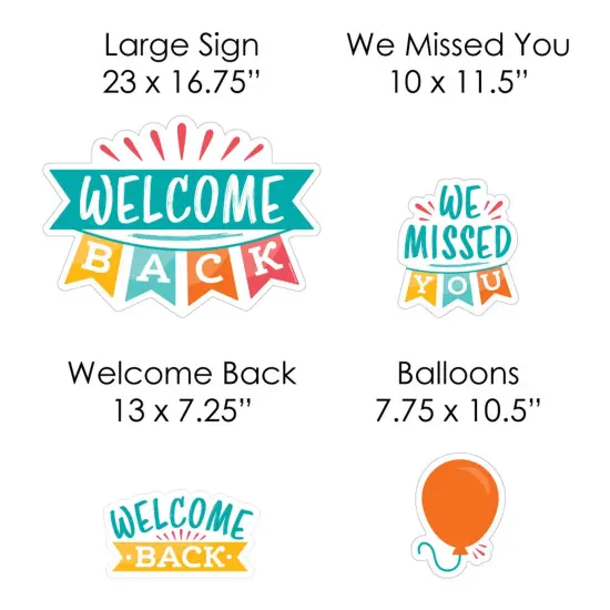 Big Dot of Happiness Welcome Back - Yard Sign and Outdoor Lawn Decorations - We Missed You Yard Signs - Set of 8 {7}