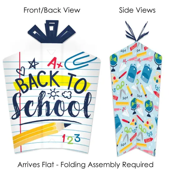 Big Dot of Happiness Back to School - Table Decorations - First Day of School Classroom Fold and Flare Centerpieces - 10 Count {3}