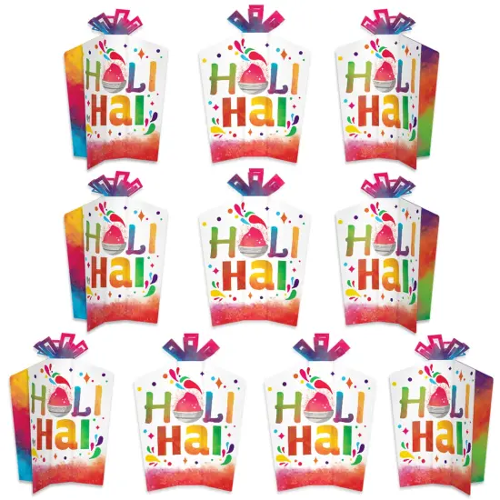 Big Dot of Happiness Holi Hai - Table Decorations - Festival of Colors Party Fold and Flare Centerpieces - 10 Count {1}