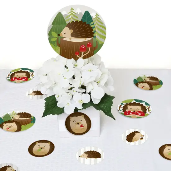 Big Dot of Happiness Forest Hedgehogs - Woodland Birthday Party or Baby Shower Giant Circle Confetti - Party Decorations - Large Confetti 27 Count {7}
