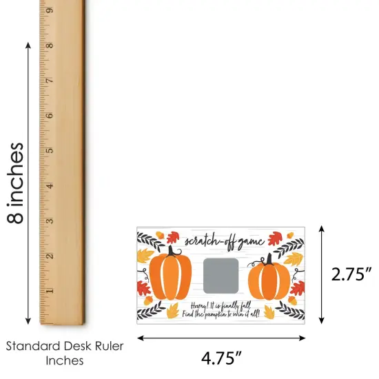 Big Dot of Happiness Fall Pumpkin - Halloween or Thanksgiving Party Game Scratch Off Cards - 22 Count {7}