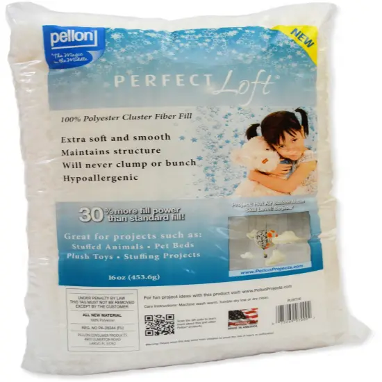 Pellon Perfect Loft Cluster Fiber Fill 16oz-White {1}