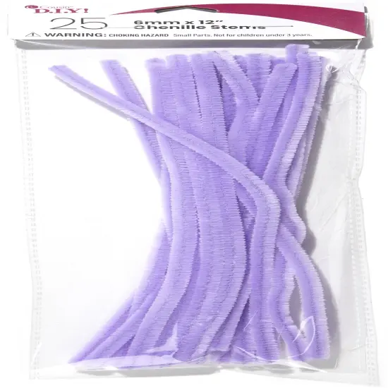 CousinDIY Chenille Stems 6mmx12" 25/Pkg-Lavender {1}