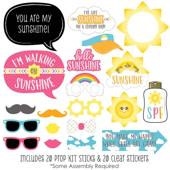 Big Dot of Happiness You are My Sunshine - Baby Shower or Birthday Party Photo Booth Props Kit - 20 Count {3}