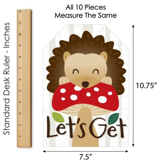 Big Dot of Happiness Forest Hedgehogs - Vertical Paper Door Banners - Woodland Birthday Party or Baby Shower Wall Decoration Kit - Indoor Door Decor {7}