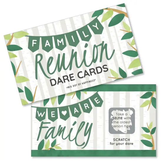 Big Dot of Happiness Family Tree Reunion - Family Gathering Party Game Scratch Off Dare Cards - 22 Count {1}