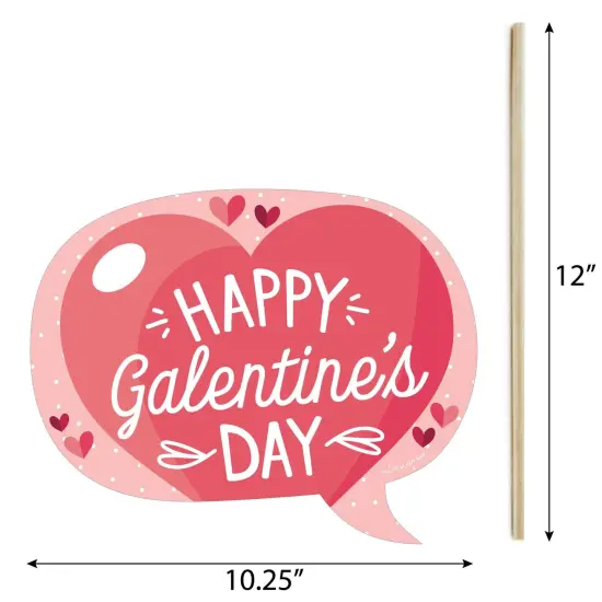 Big Dot of Happiness Funny Happy Galentine's Day - Valentine's Day Party Photo Booth Props Kit - 10 Piece {6}