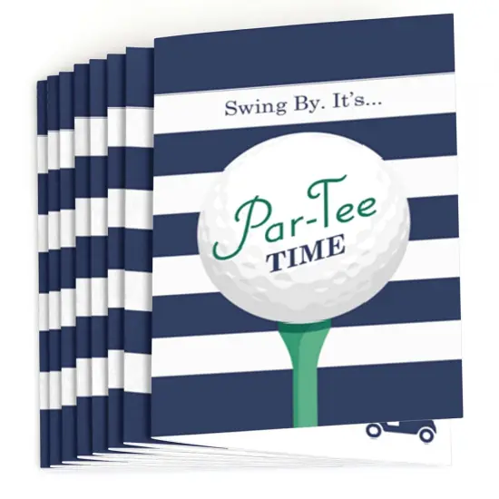 Big Dot of Happiness Par-Tee Time - Golf - Fill In Birthday or Retirement Party Invitations (8 count) {3}