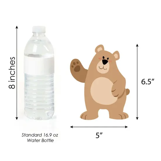 Big Dot of Happiness Stay Wild - Forest Animals - Bear Deer Skunk & Fox Decorations DIY Woodland Baby Shower or Birthday Party Essentials - Set of 20 {6}