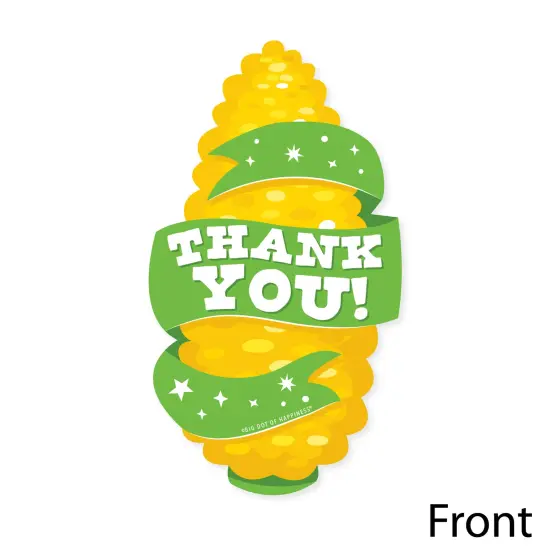 Big Dot of Happiness It's Corn - Shaped Thank You Cards - Fall Harvest Party Thank You Note Cards with Envelopes - Set of 12 {4}