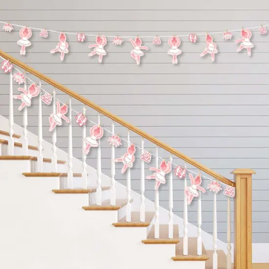 Big Dot of Happiness Tutu Cute Ballerina - Ballet Birthday Party or Baby Shower DIY Decorations - Clothespin Garland Banner - 44 Pieces {3}