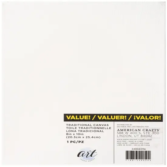 American Crafts Art Supply Basics Traditional Canvas-8"X10" {1}