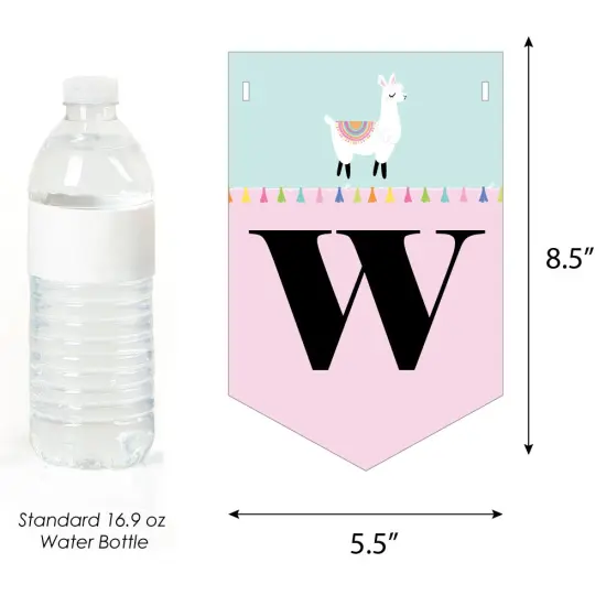 Big Dot of Happiness Whole Llama Fun - Llama Fiesta Baby Shower Bunting Banner - Party Decorations - Welcome Baby {4}