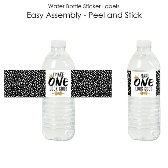 Big Dot of Happiness 1st Birthday Little Mr. Onederful - Boy First Birthday Party Water Bottle Sticker Labels - Set of 20 {3}