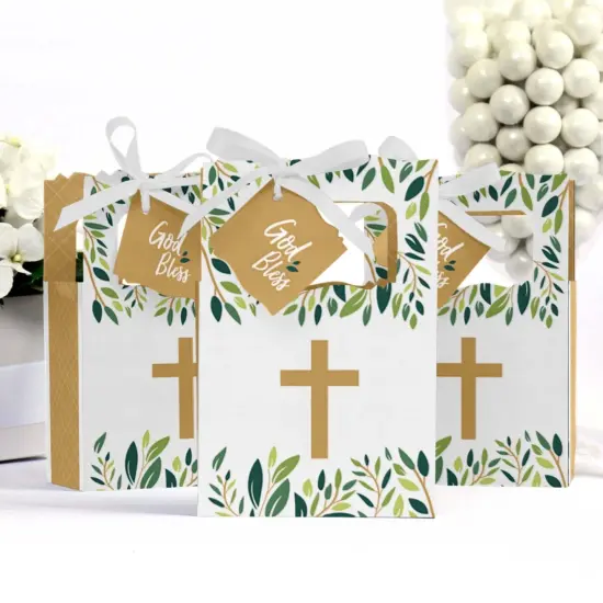 Big Dot of Happiness Elegant Cross - Religious Party Favor Boxes - Set of 12 {4}