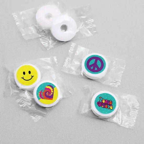 Big Dot of Happiness 60's Hippie - 1960s Groovy Party Round Candy Sticker Favors - Labels Fits Chocolate Candy (1 sheet of 108) {4}