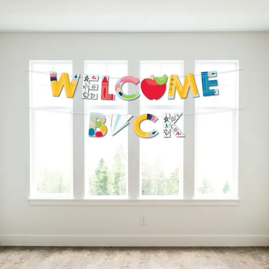 Big Dot of Happiness Back to School - Large First Day of School Classroom Decorations - Welcome Back - Outdoor Letter Banner {4}