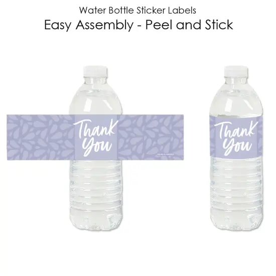 Big Dot of Happiness Purple Elegantly Simple - Guest Party Favors Water Bottle Sticker Labels - Set of 20 {3}