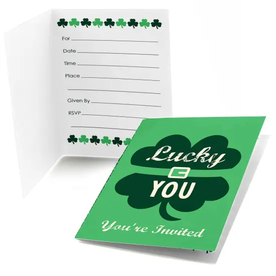 Big Dot of Happiness St. Patrick's Day - Fill In Saint Paddy's Day Party Invitations (8 count) {1}