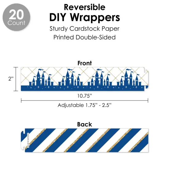 Big Dot of Happiness Royal Prince Charming - Baby Shower or Birthday Party Favors and Cupcake Kit - Fabulous Favor Party Pack - 100 Pieces {4}