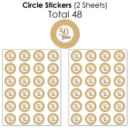 Big Dot of Happiness We Still Do - 50th Wedding Anniversary - Anniversary Party Candy Favor Sticker Kit - 304 Pieces {7}