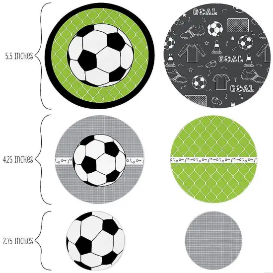 Big Dot of Happiness Goaaal - Soccer - Baby Shower or Birthday Party Giant Circle Confetti - Party Decorations - Large Confetti 27 Count {3}