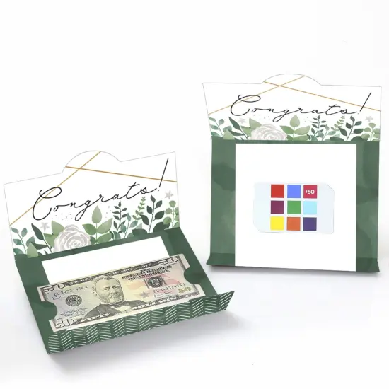 Big Dot of Happiness Boho Botanical - Greenery Party Money And Gift Card Holders - Set of 8 {3}