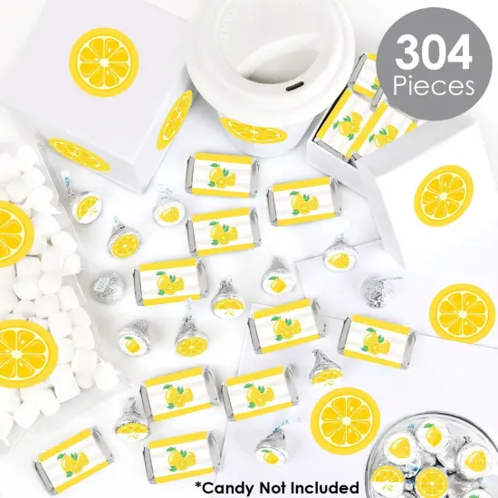 Big Dot of Happiness So Fresh - Lemon - Citrus Lemonade Party Candy Favor Sticker Kit - 304 Pieces {3}
