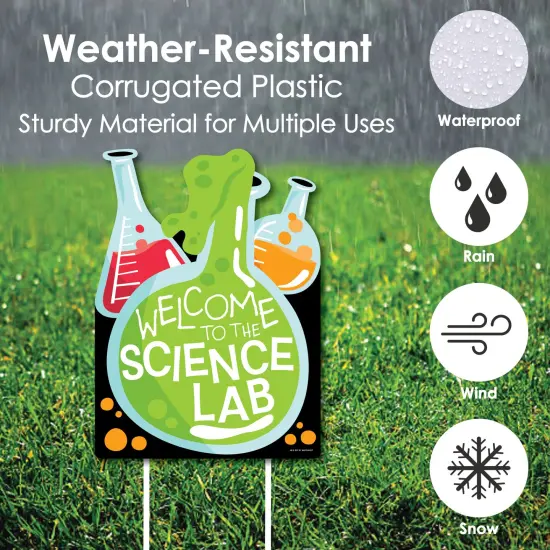 Big Dot of Happiness Scientist Lab - Party Decorations - Baby Shower or Birthday Party Welcome Yard Sign {4}