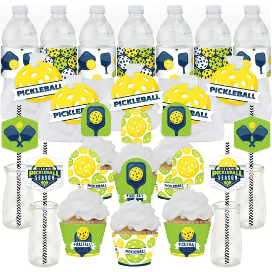 Big Dot of Happiness Let's Rally - Pickleball - Birthday or Retirement Party Supplies - Banner Decoration Kit - Fundle Bundle {1}