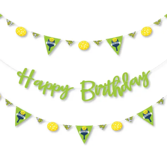 Big Dot of Happiness Let&rsquo;s Rally - Pickleball - Birthday Party Letter Banner Decoration - 36 Banner Cutouts and Happy Birthday Banner Letters {1}