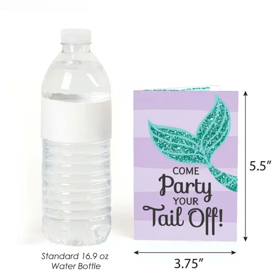 Big Dot of Happiness Let's Be Mermaids - Fill-In Baby Shower or Birthday Party Invitations (8 count) {4}