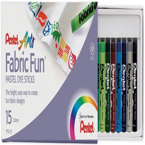 Pentel Arts Fabric Fun Pastel Dye Sticks 15/Pkg-Assorted Colors {1}