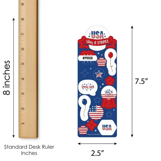 Big Dot of Happiness Stars and Stripes - Patriotic Party Favor Kids Stickers - 16 Sheets - 256 Stickers {4}