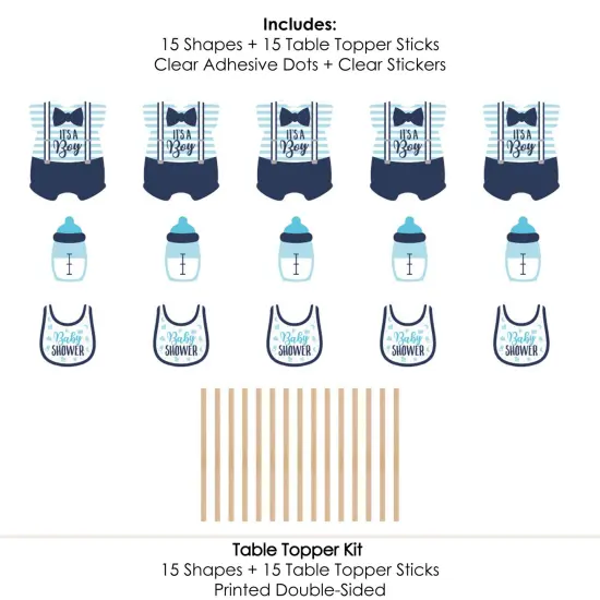 Big Dot of Happiness It's a Boy - Blue Baby Shower Centerpiece Sticks - Table Toppers - Set of 15 {7}