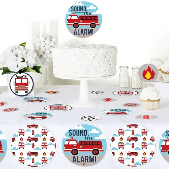 Big Dot of Happiness Fired Up Fire Truck - Firefighter Baby Shower or Birthday Party Giant Circle Confetti - Party D&eacute;cor - Large Confetti 27 Count {6}