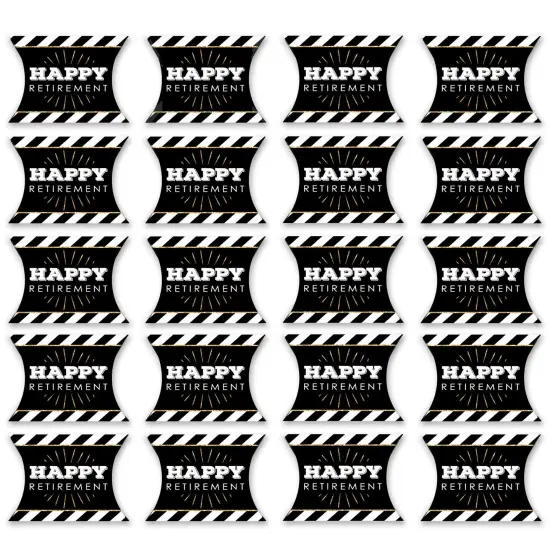 Big Dot of Happiness Happy Retirement - Favor Gift Boxes - Retirement Party Petite Pillow Boxes - Set of 20 {6}