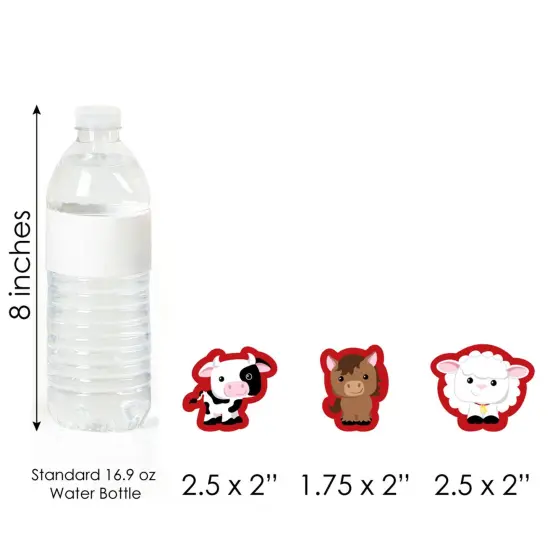 Big Dot of Happiness Farm Animals - DIY Shaped Baby Shower or Birthday Party Cut-Outs - 24 Count {4}