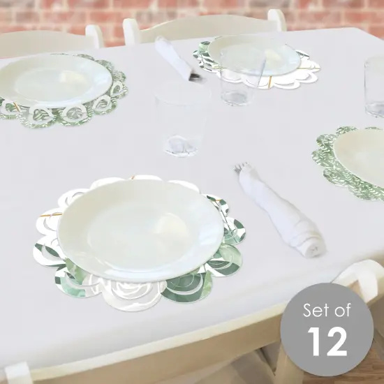 Big Dot of Happiness Boho Botanical - Greenery Party Round Table Decorations - Paper Chargers - Place Setting For 12 {3}