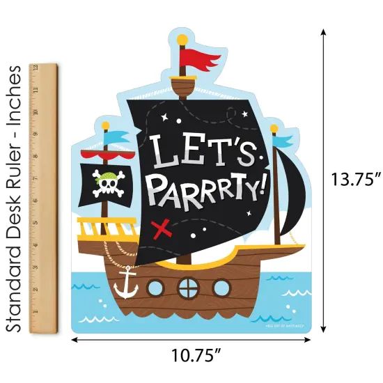 Big Dot of Happiness Pirate Ship Adventures - Outdoor Lawn Sign - Skull Birthday Party Yard Sign - 1 Piece {6}