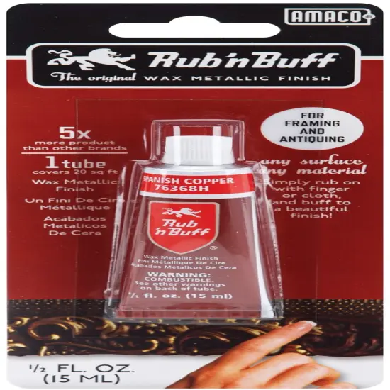 Amaco Rub 'n Buff Metallic Wax Finish .5oz-Spanish Copper {1}